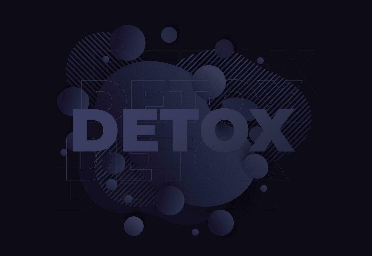 Detox or detoxification, vector design