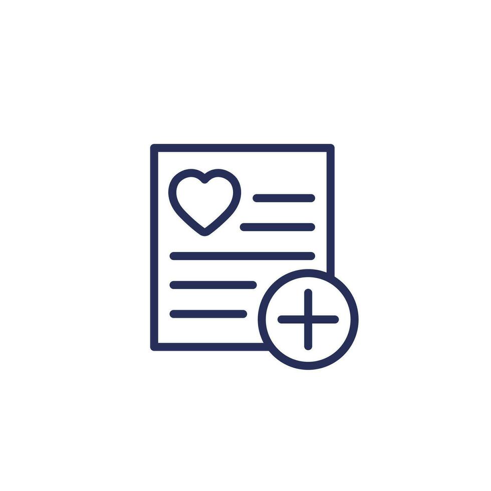 add to wish list, line icon vector