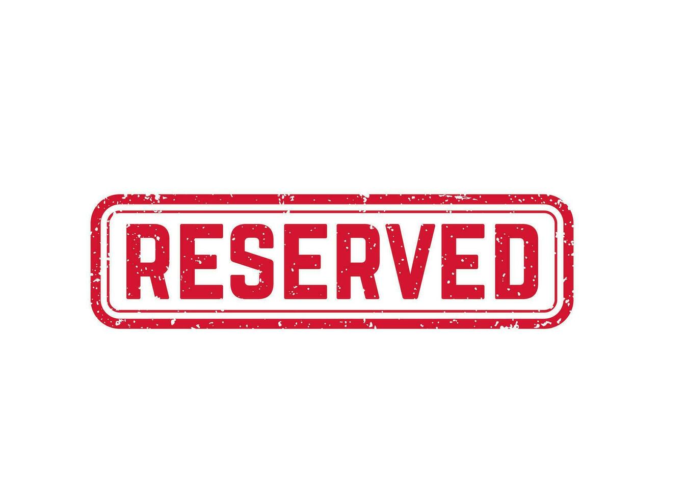 reserved stamp on white, vector