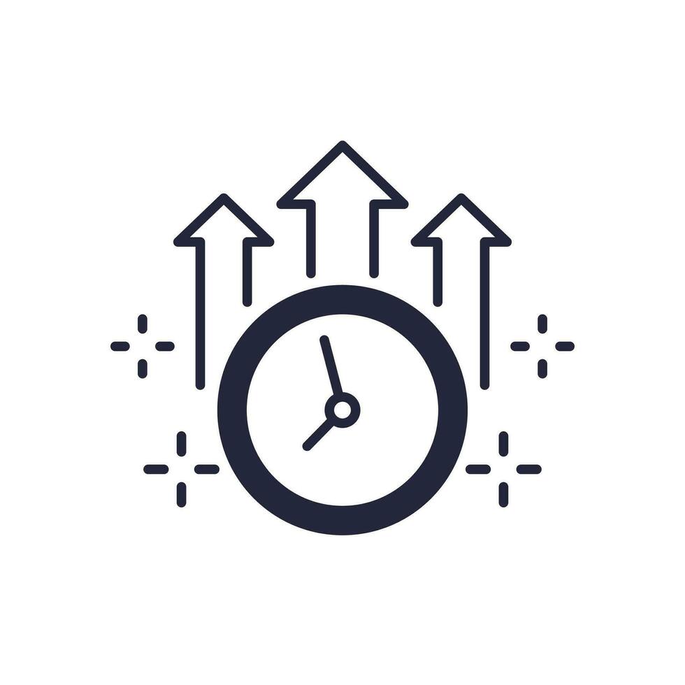 overtime icon, long working hours vector