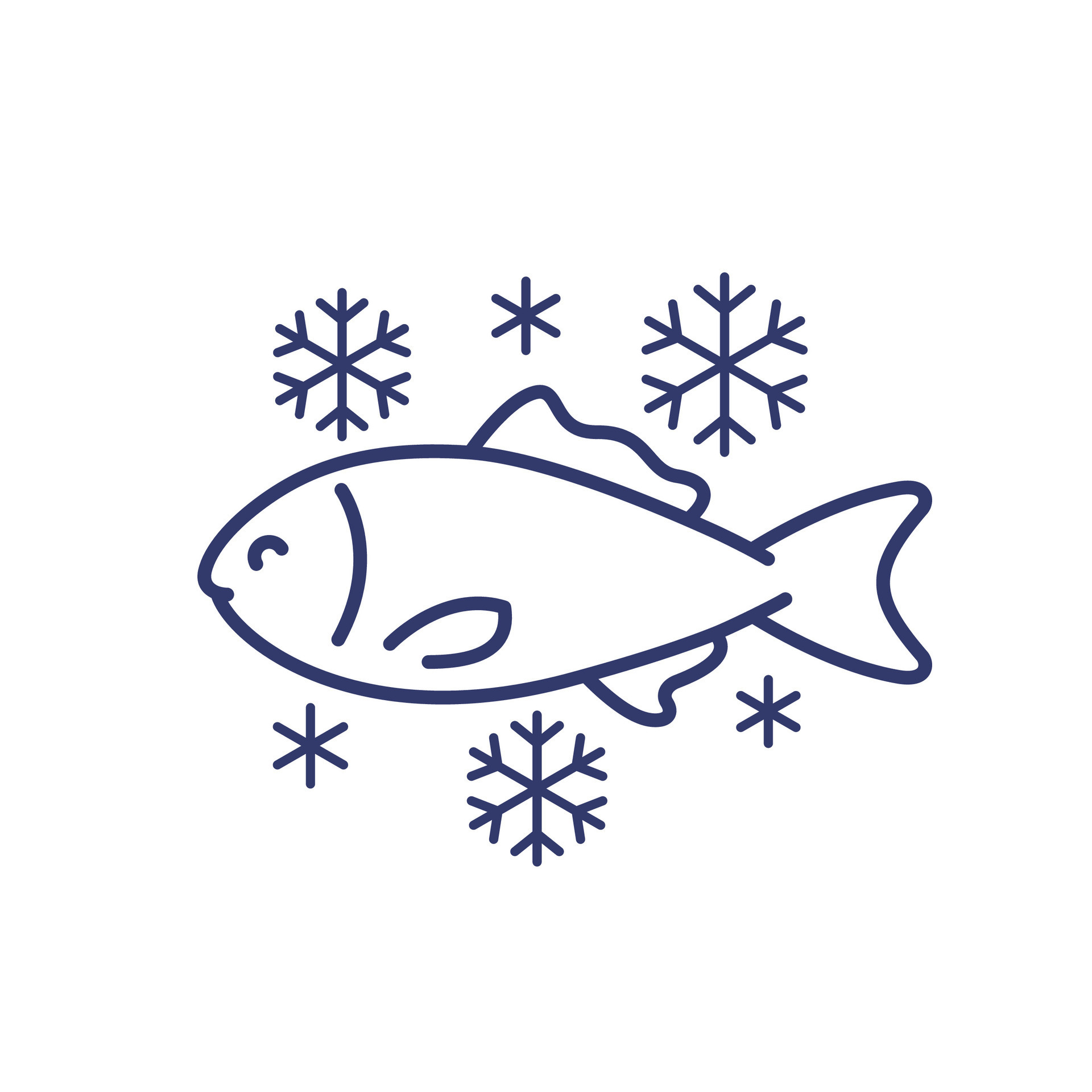 frozen fish line icon, vector 26731447 Vector Art at Vecteezy