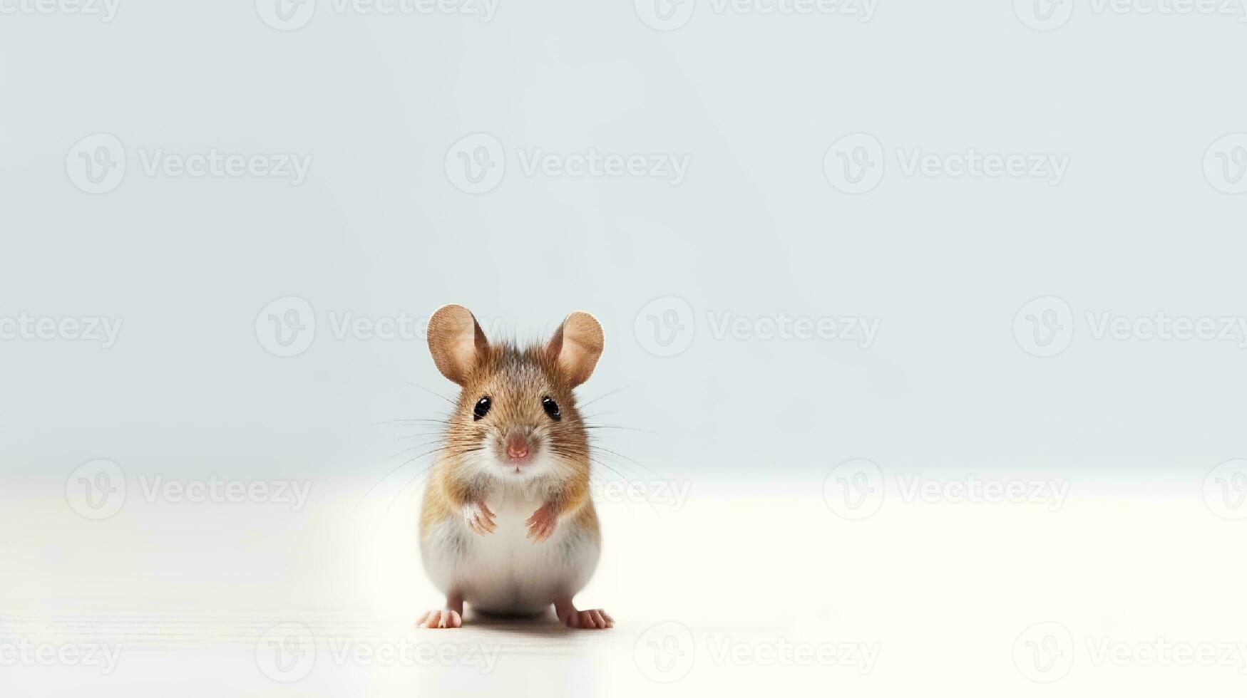 Photo of a mouse on white background