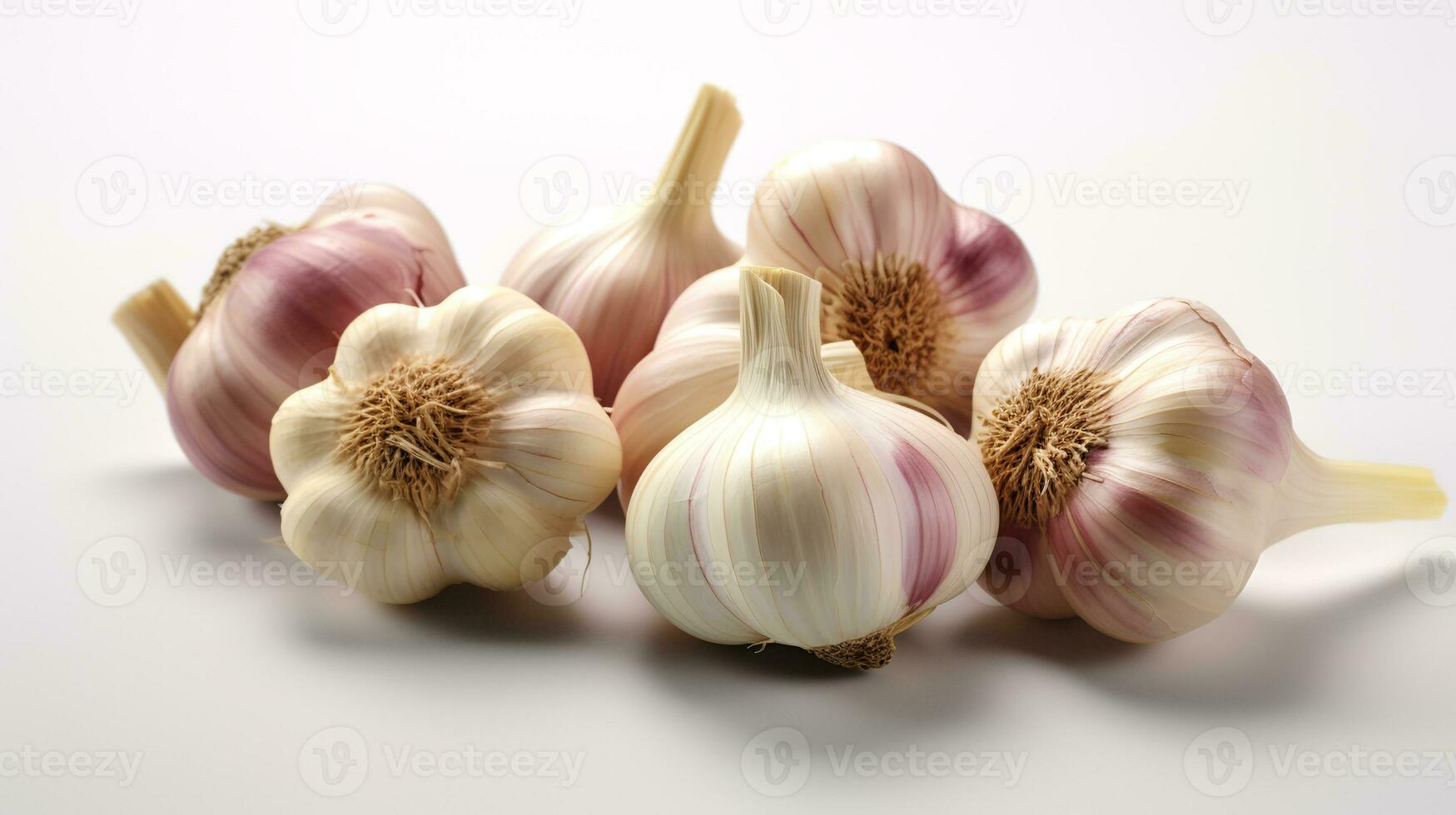 Photo of Garlics isolated on white background