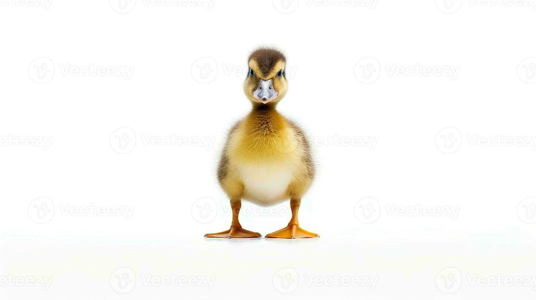 Photo of a duck on white background. Generative AI