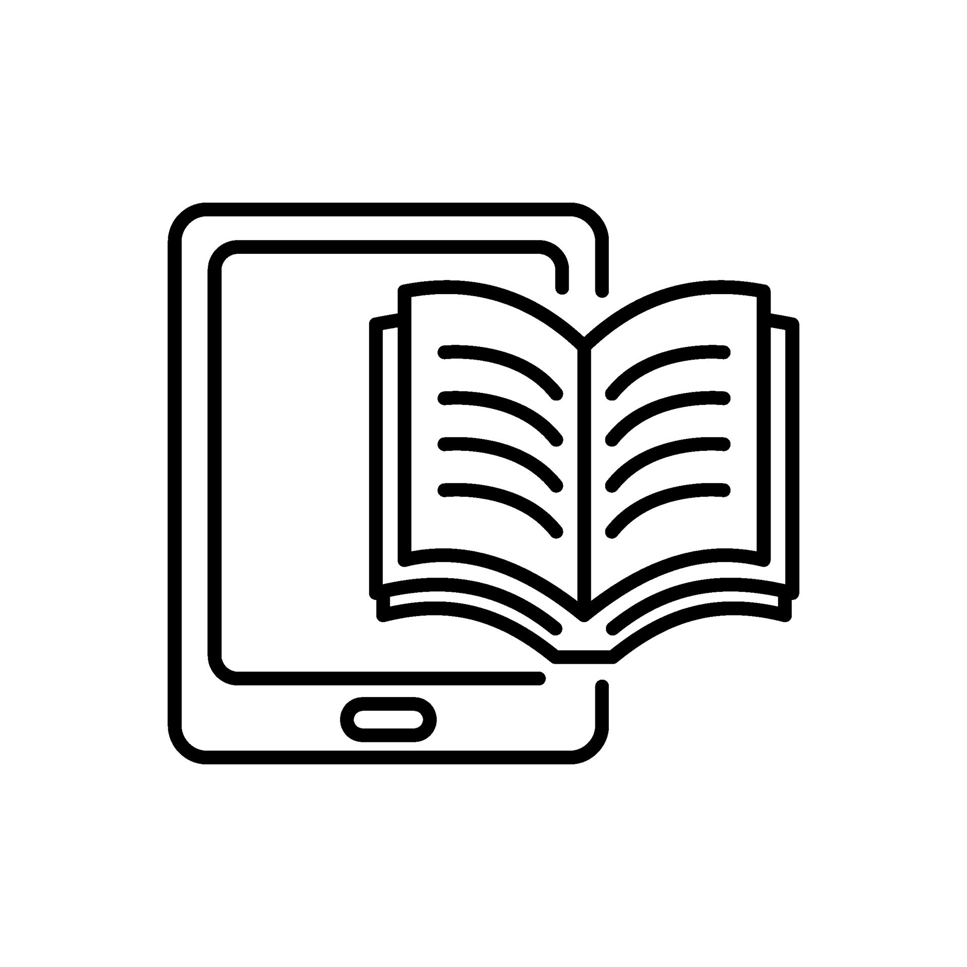 ebook icon vector in line style 26731736 Vector Art at Vecteezy