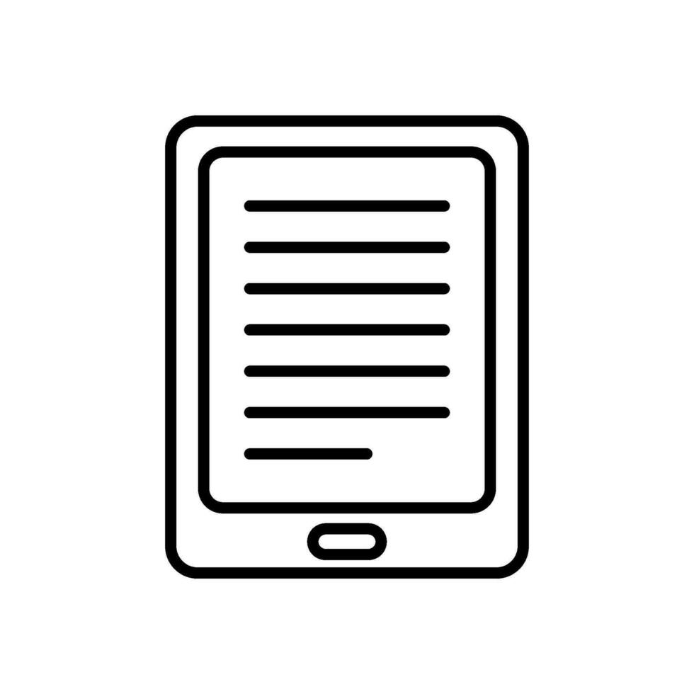 ebook icon vector in line style