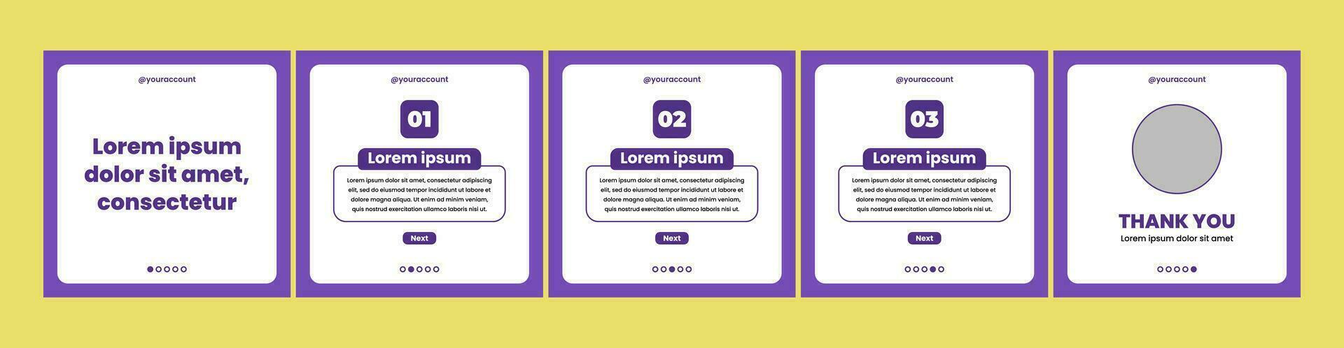 carousel or microblog template for social media post vector