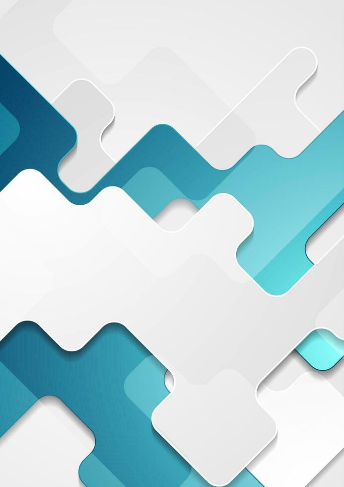 Blue grey abstract geometric corporate concept background vector