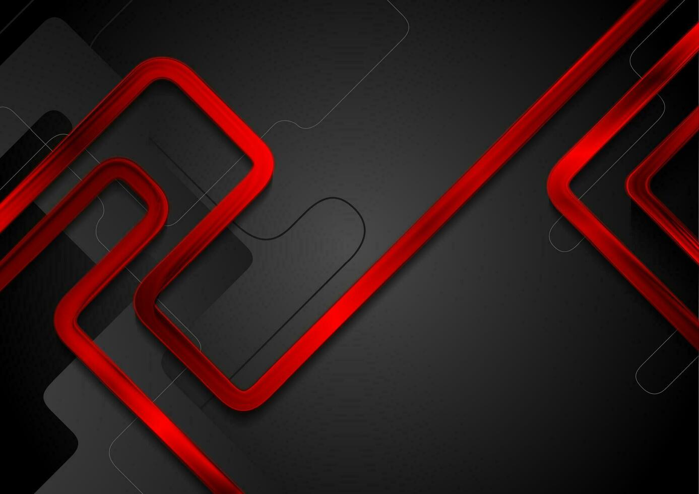 Red metal glossy stripes on black background vector