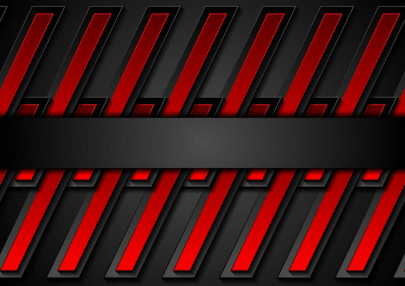 Red and black contrast abstract technology background vector