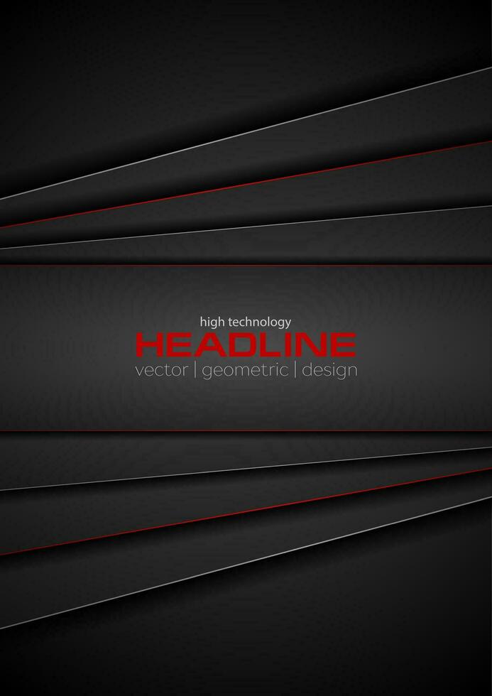 Dark abstract technology flyer design vector