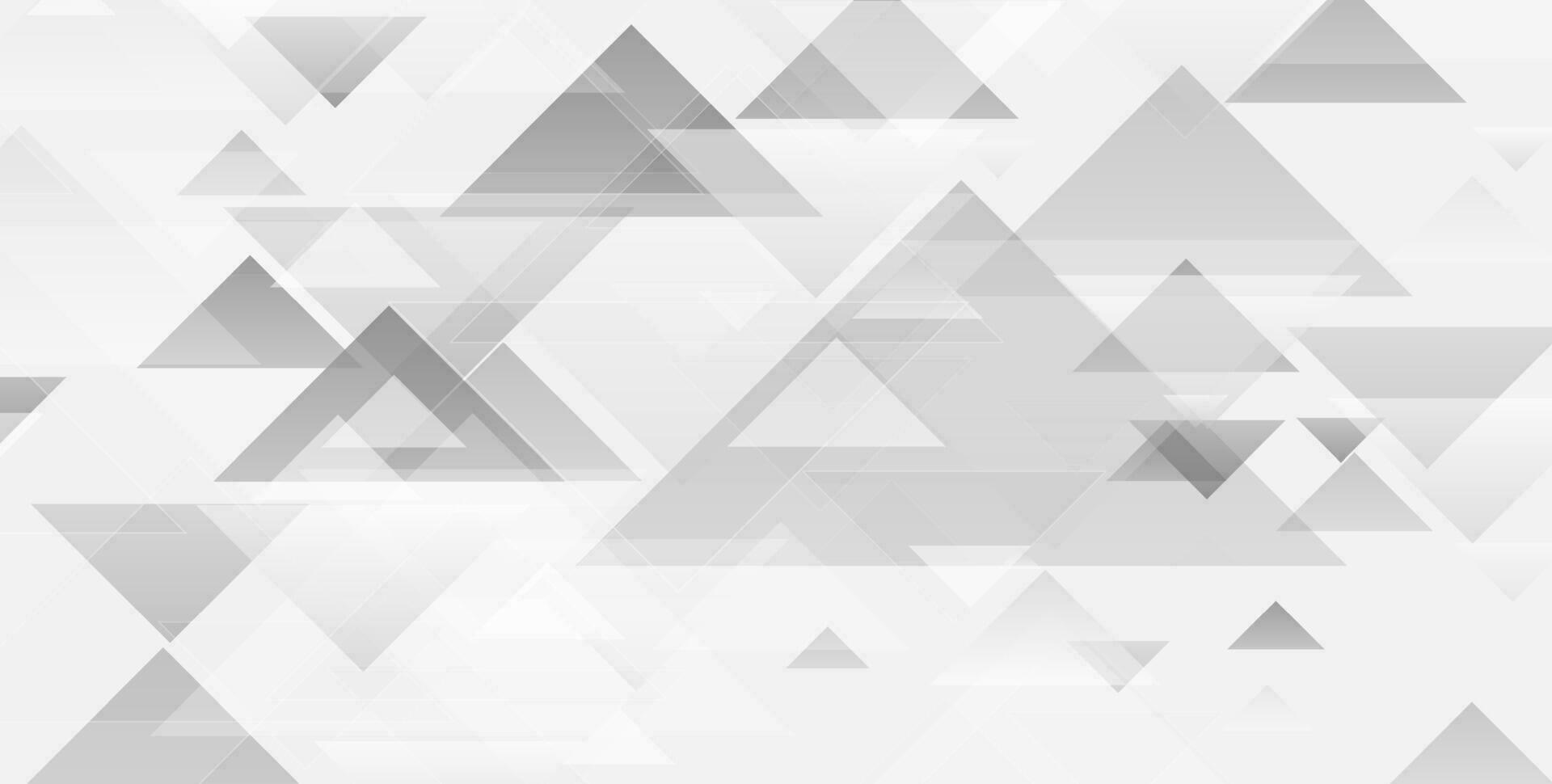 Grey triangles tech abstract minimal geometry background vector