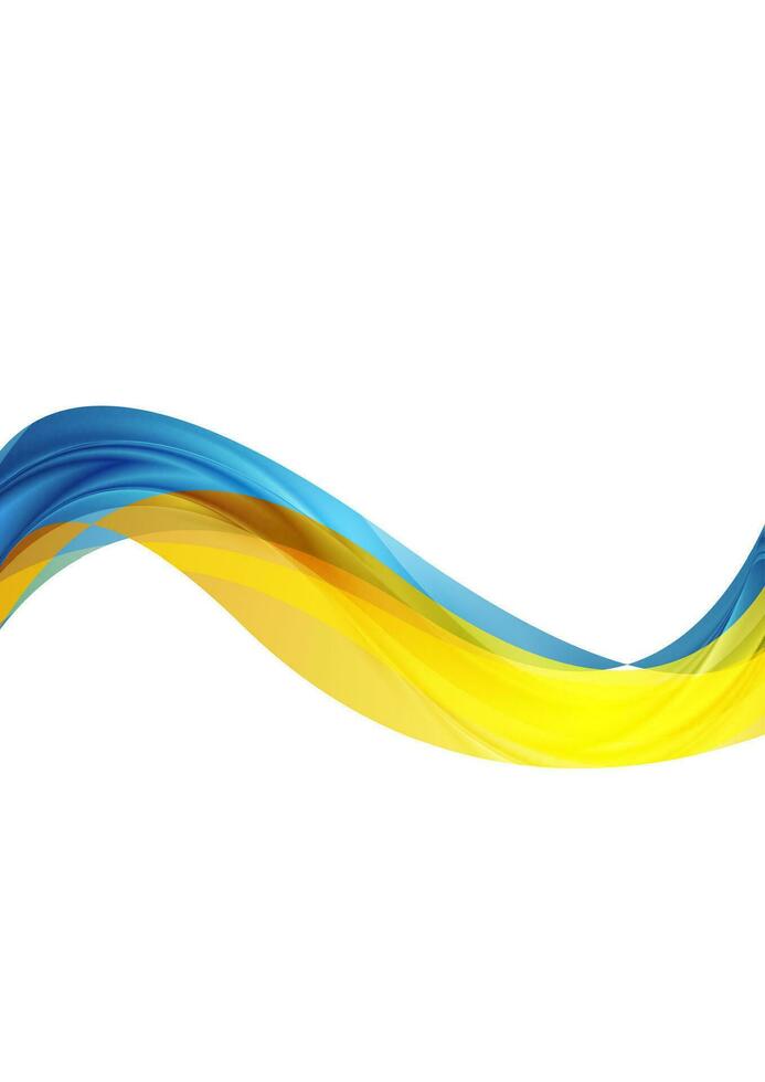 Blue and yellow abstract waves background vector