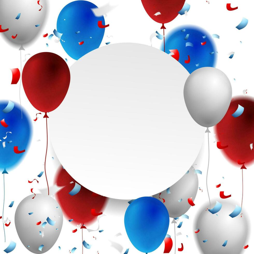Celebration background with confetti and balloons vector