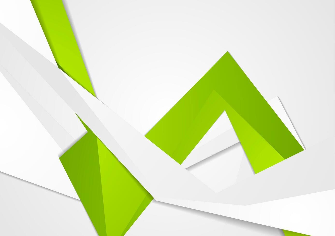 Abstract green grey geometric background vector