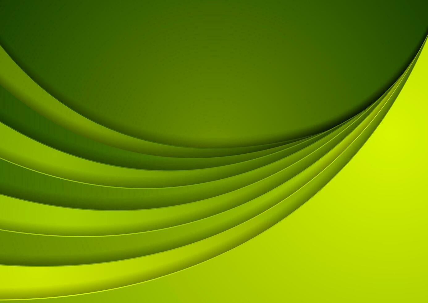 Green corporate wavy abstract background vector