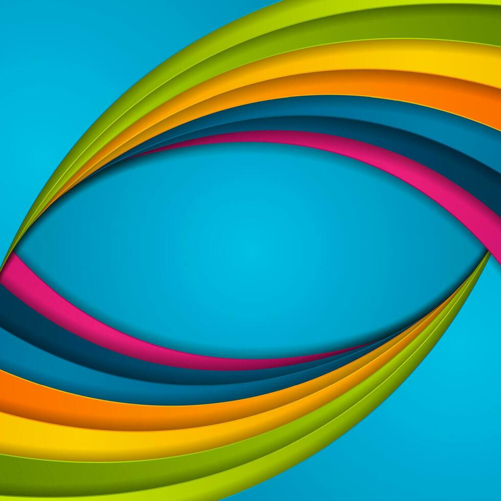 Colorful abstract corporate waves vector background