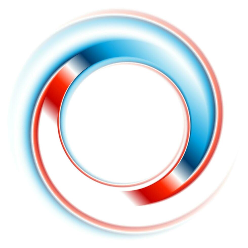 Blue and red round circle logo design vector