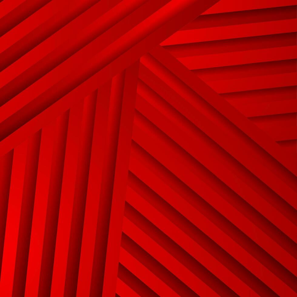 Bright red abstract striped background vector