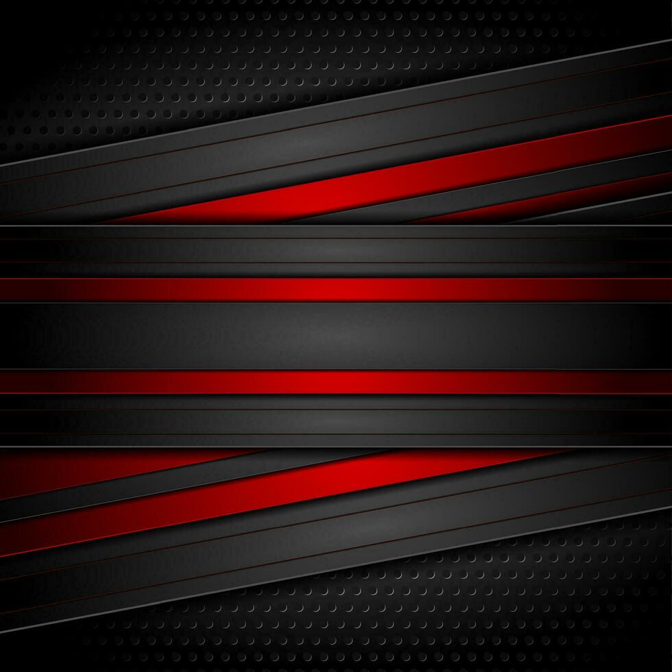 Dark red and black contrast tech background vector