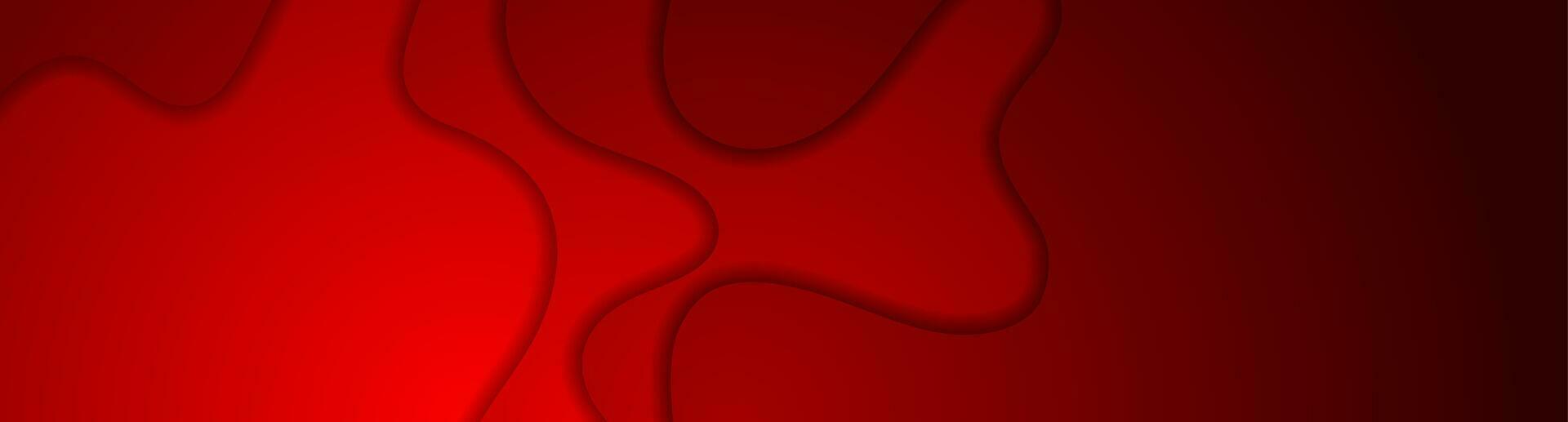 Dark red material paper waves abstract background vector