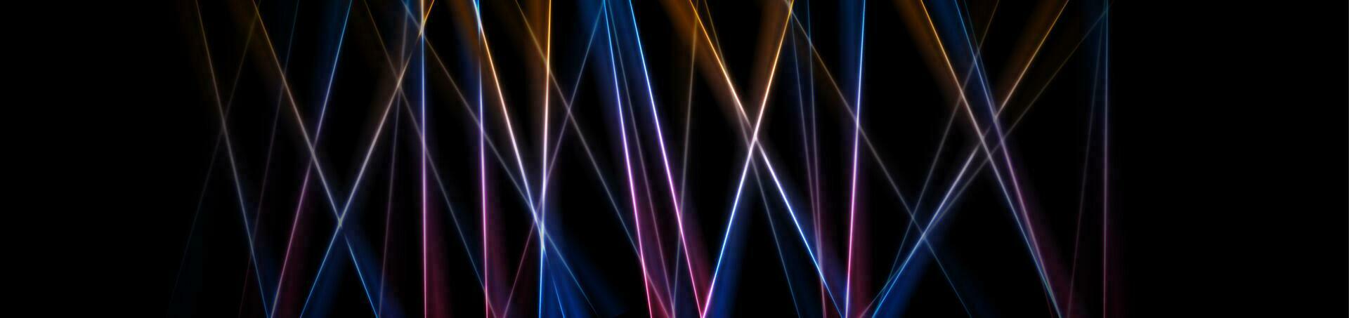 Colorful abstract neon laser lines tech vector background