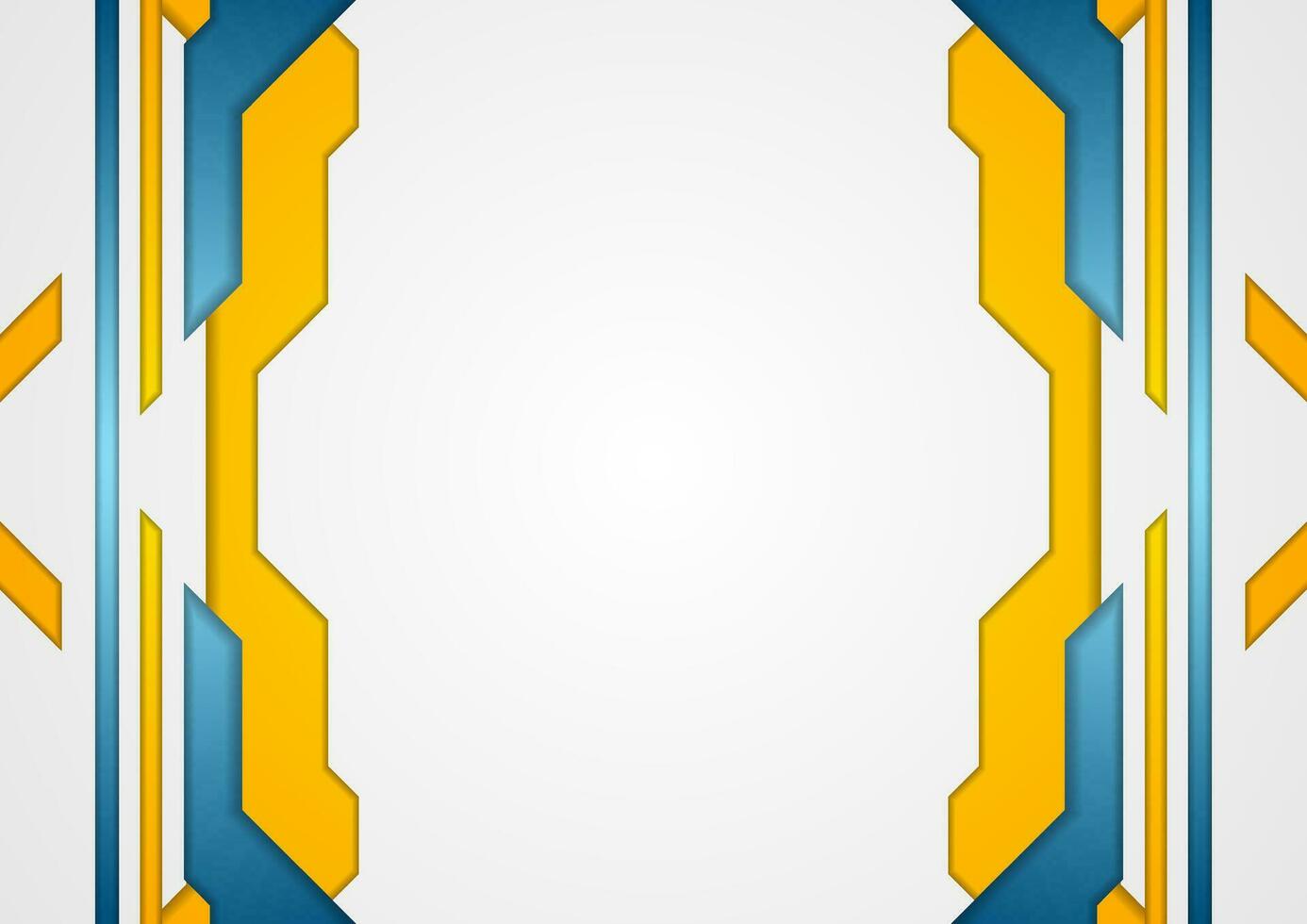Orange and blue tech corporate background vector