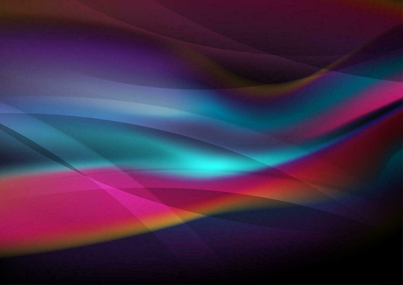 Bright smooth flowing liquid waves abstract background vector