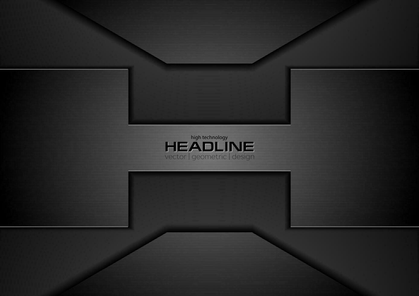 Abstract black technology futuristic background vector