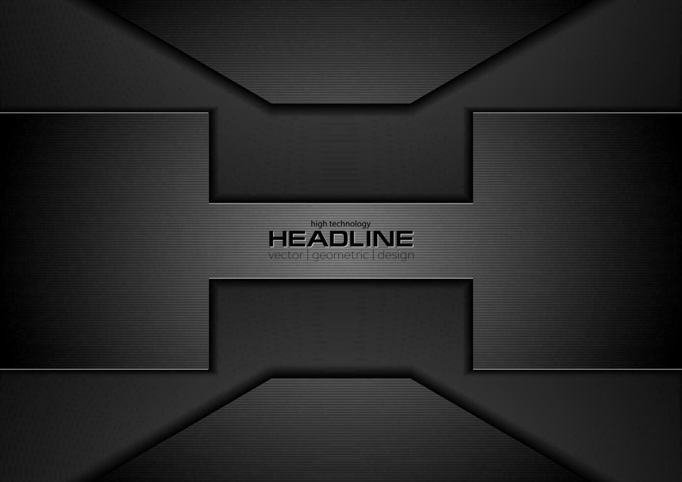 Abstract black technology futuristic background vector