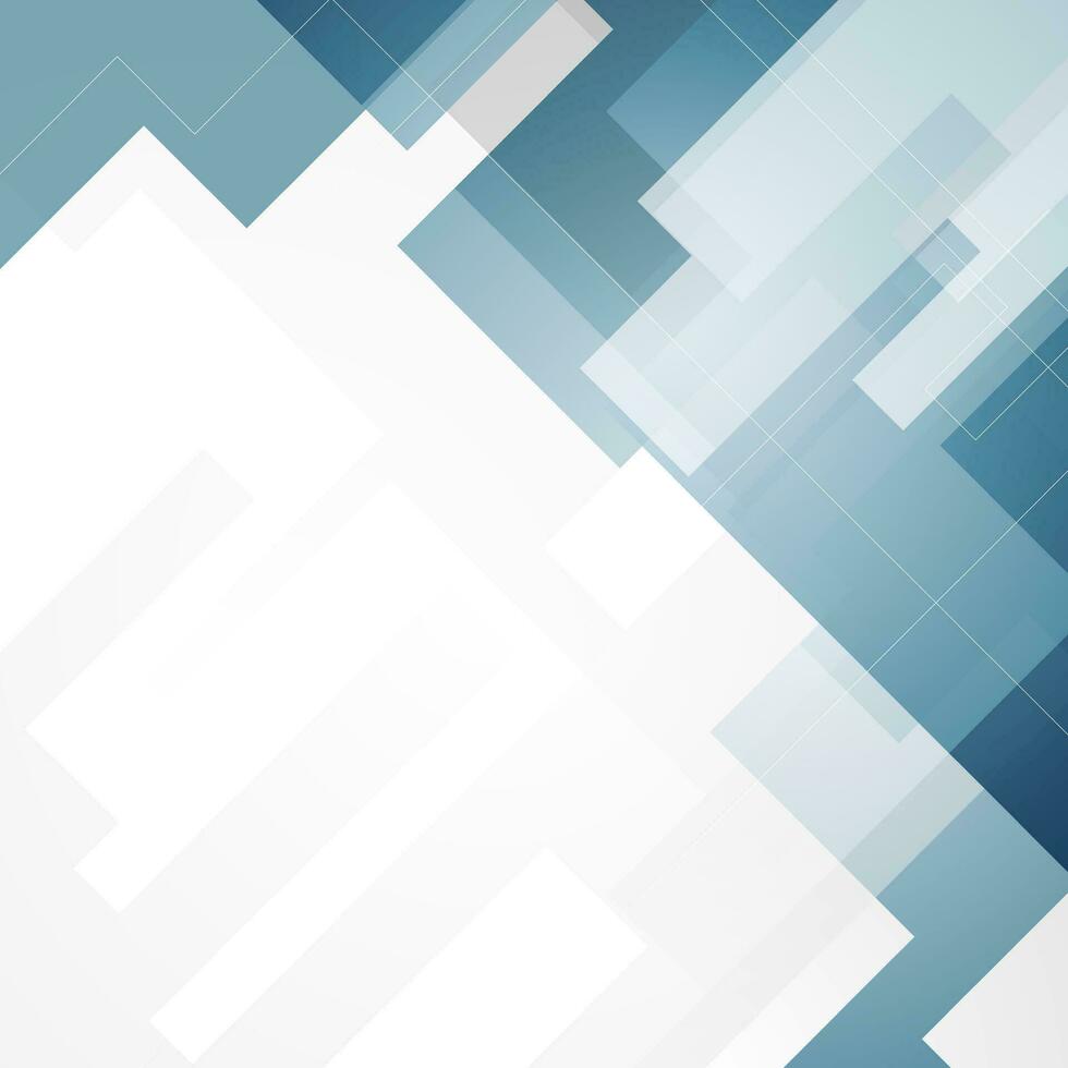 Blue geometric technology abstract background vector