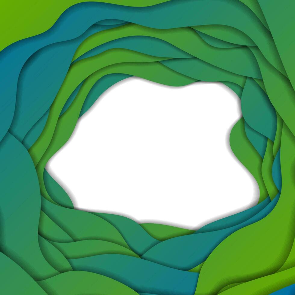 Green and blue abstract corporate wavy background vector