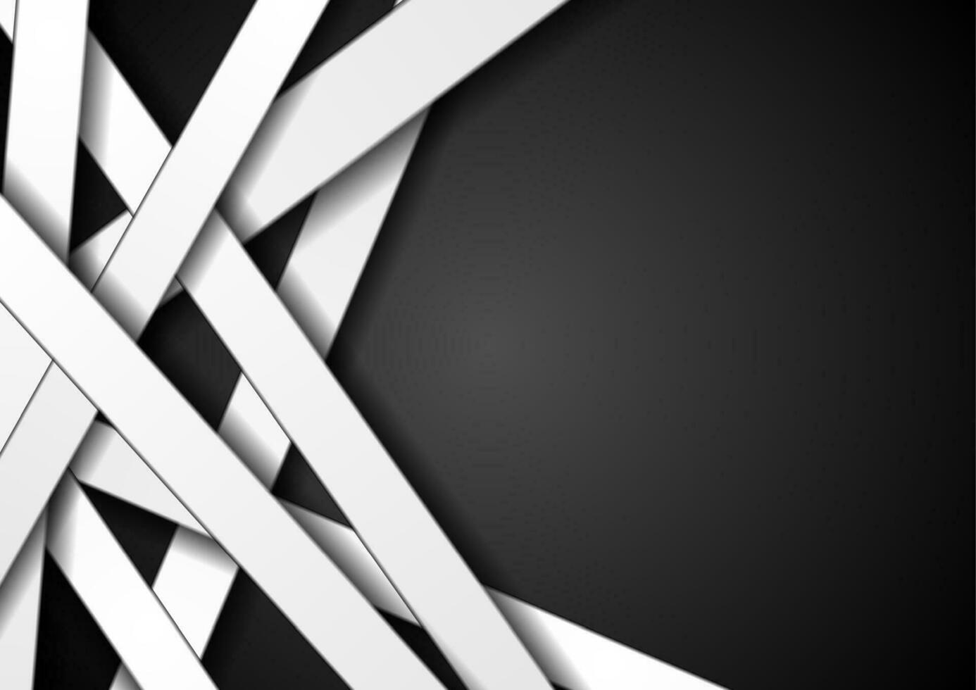 White stripes on black background vector design