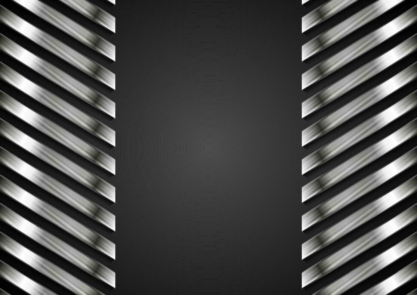Abstract tech metallic stripes background vector