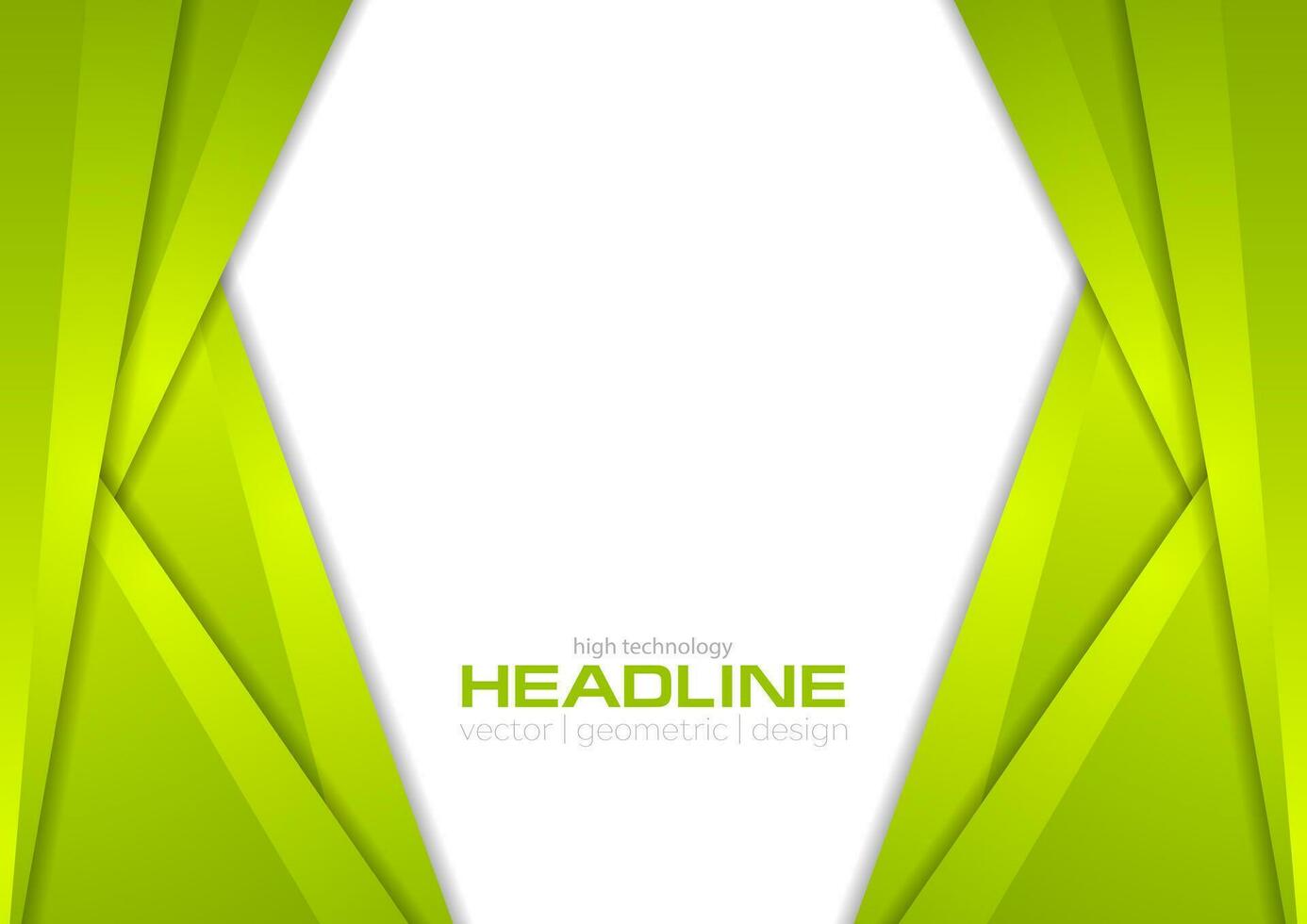 Bright green tech abstract background vector