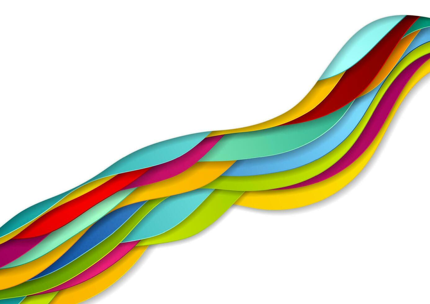 Colorful abstract waves corporate background vector