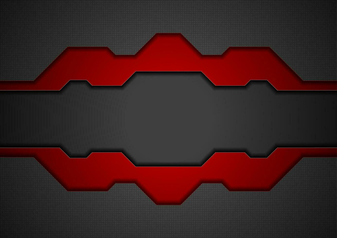 Black and red technology concept abstract background vector