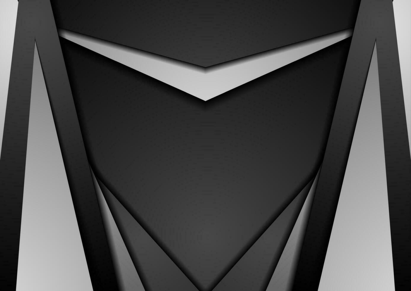 Black and white abstract geometric tech background vector