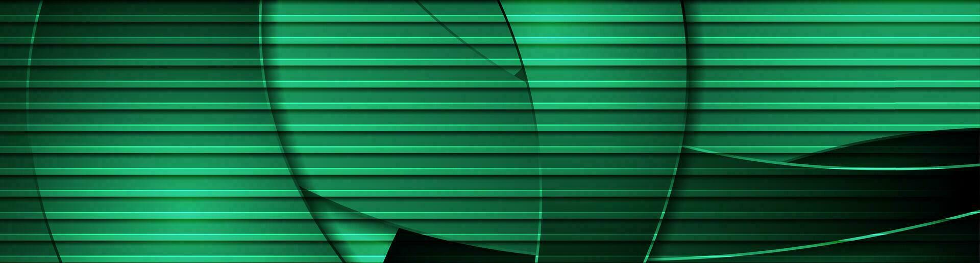 Emerald green abstract corporate wavy background vector