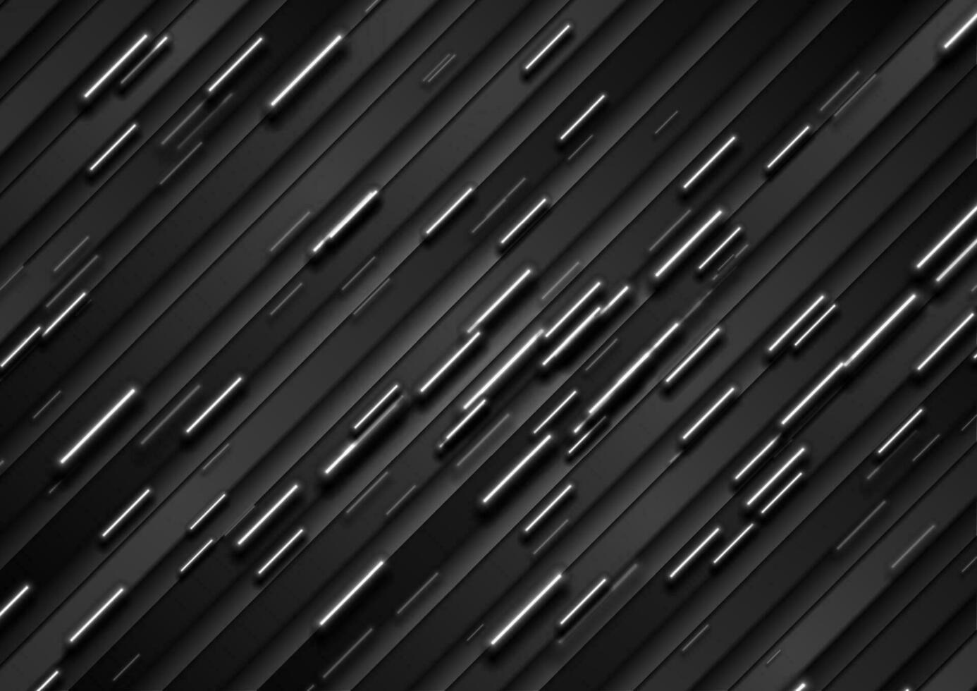negro resumen geométrico antecedentes con blanco neón ligero vector