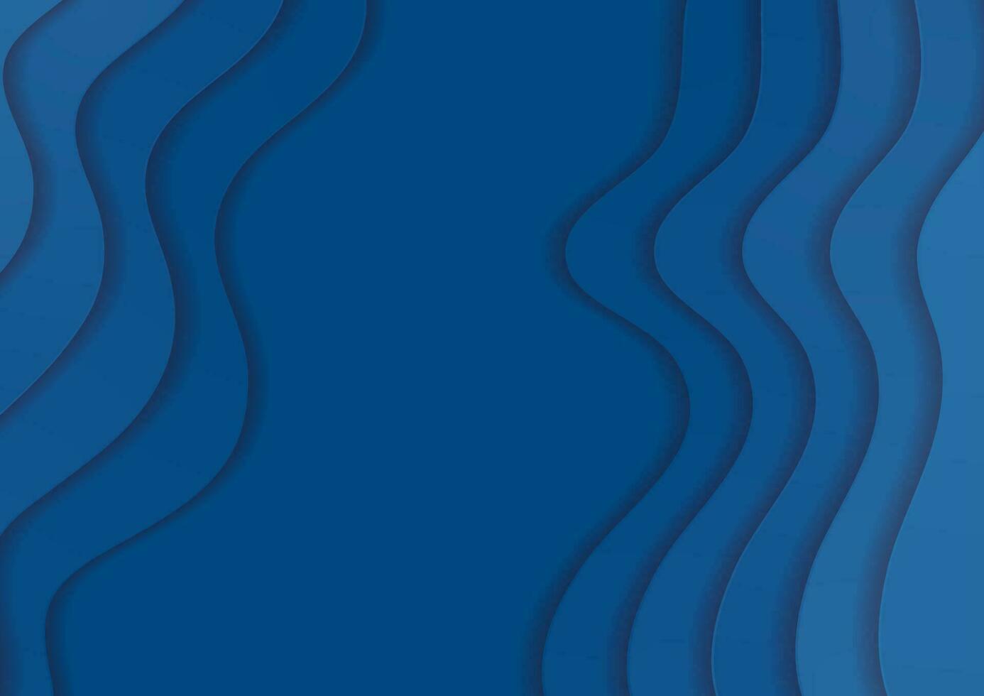Classic blue corporate material waves abstract background vector