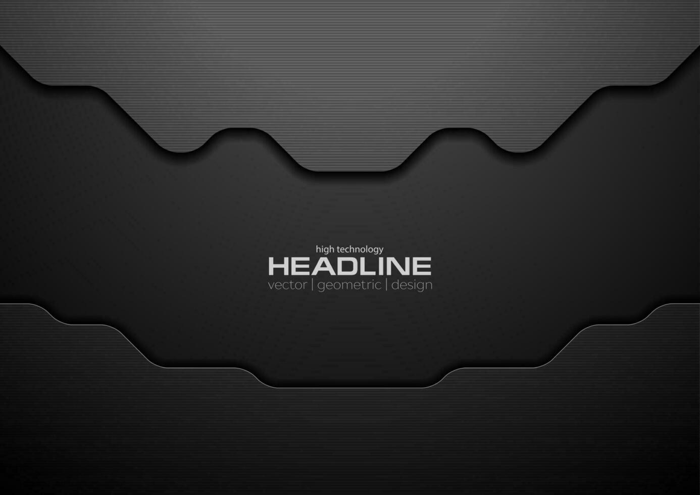 Black tech geometric concept abstract background vector