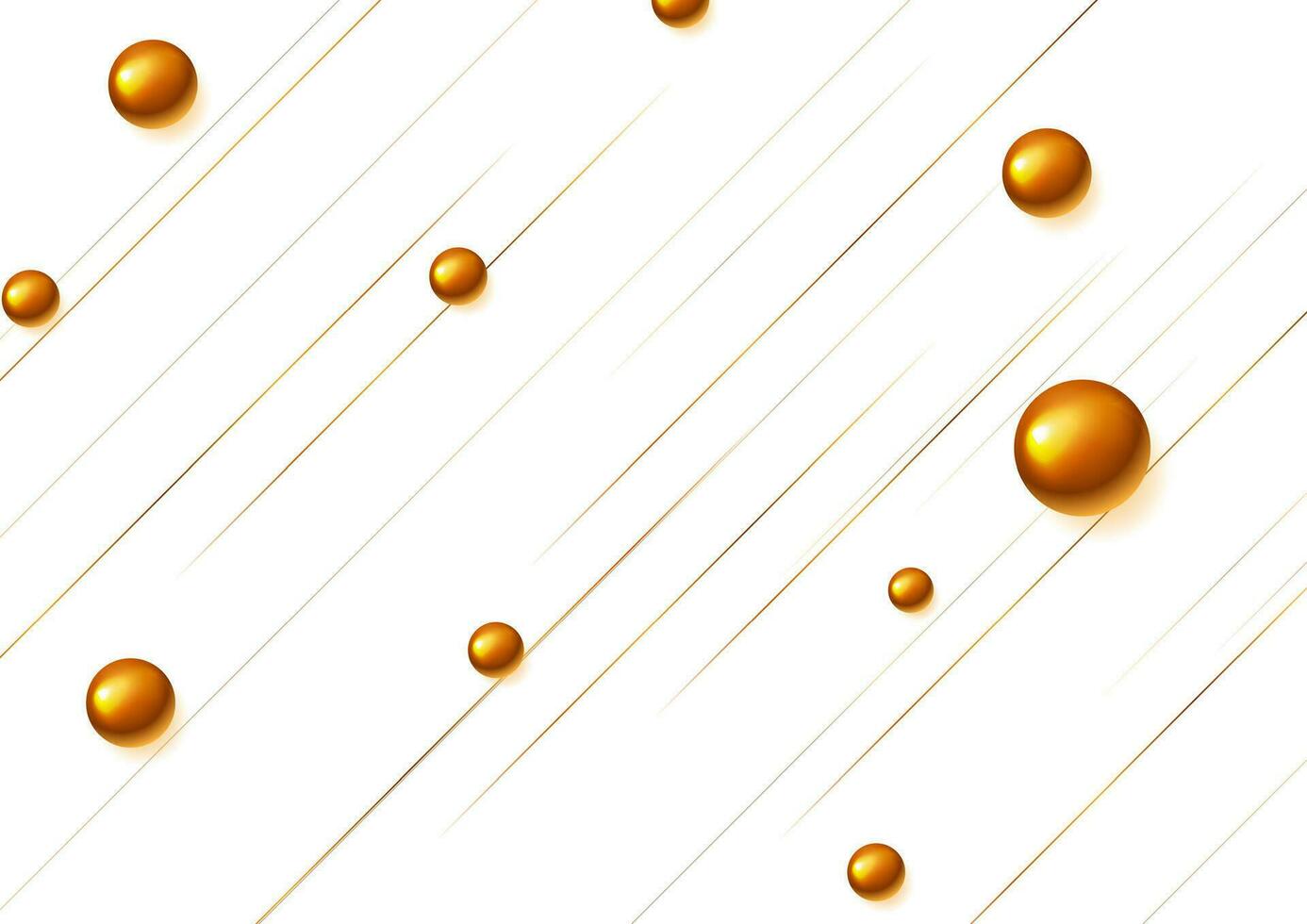 Grey abstract background with bronze lines and beads vector