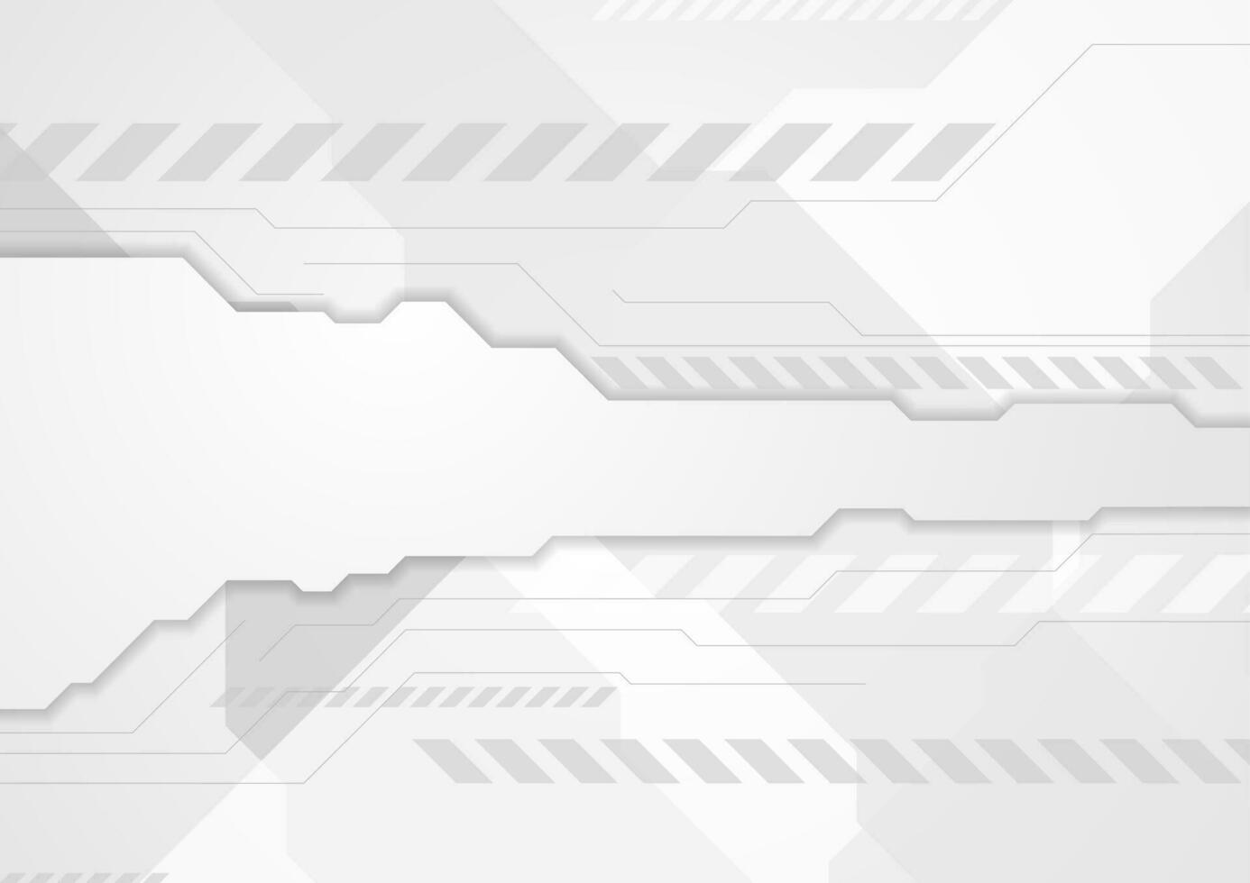 Tech grey geometric abstract background vector