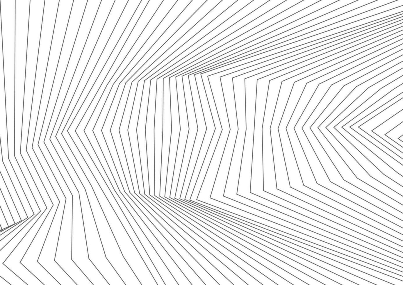 Grey curved refracted 3d geometric lines tech background vector