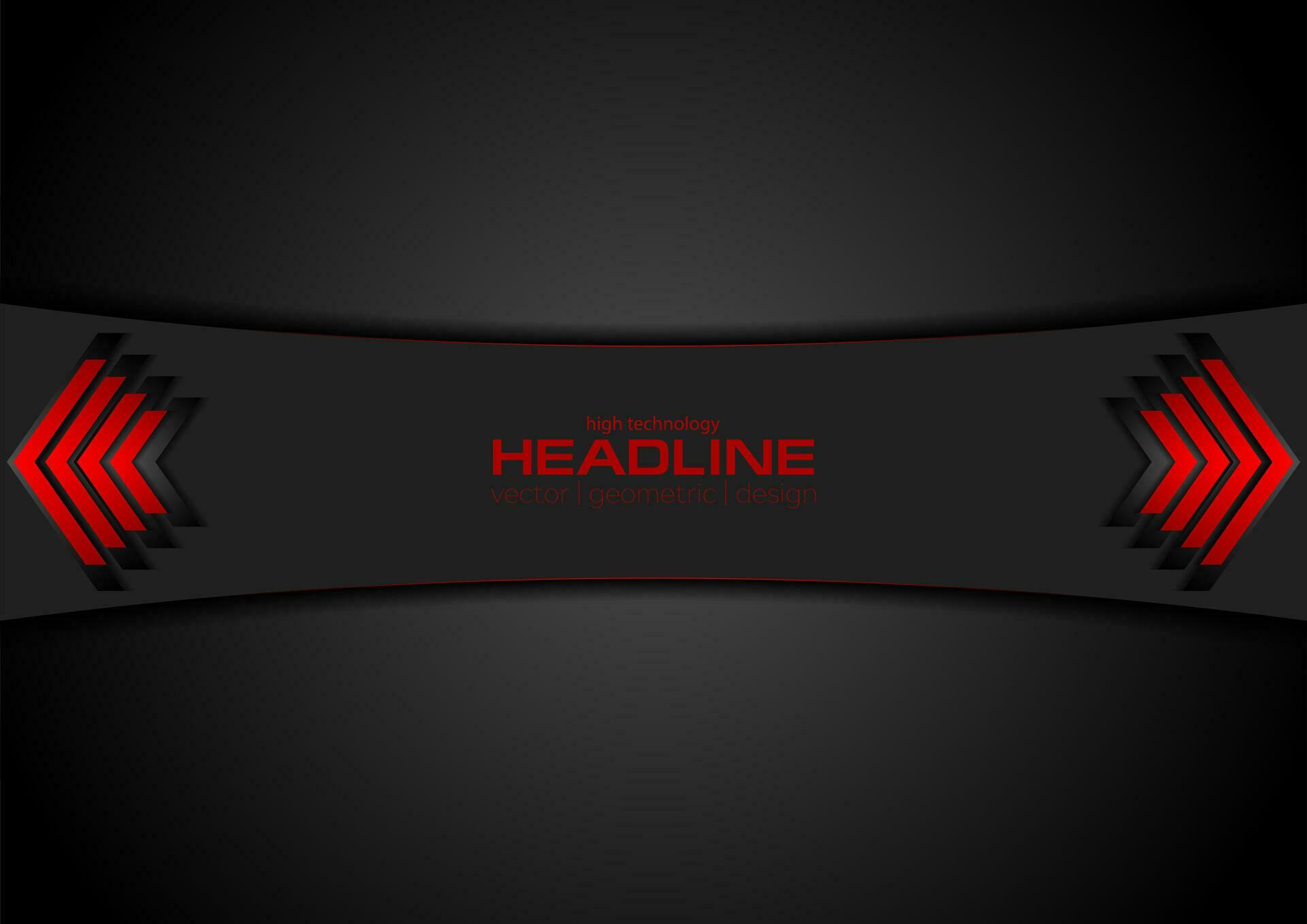 Red and black tech background with arrows 26732605 Vector Art at Vecteezy