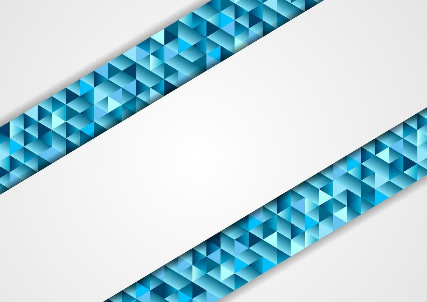 Blue grey abstract tech low poly corporate background vector