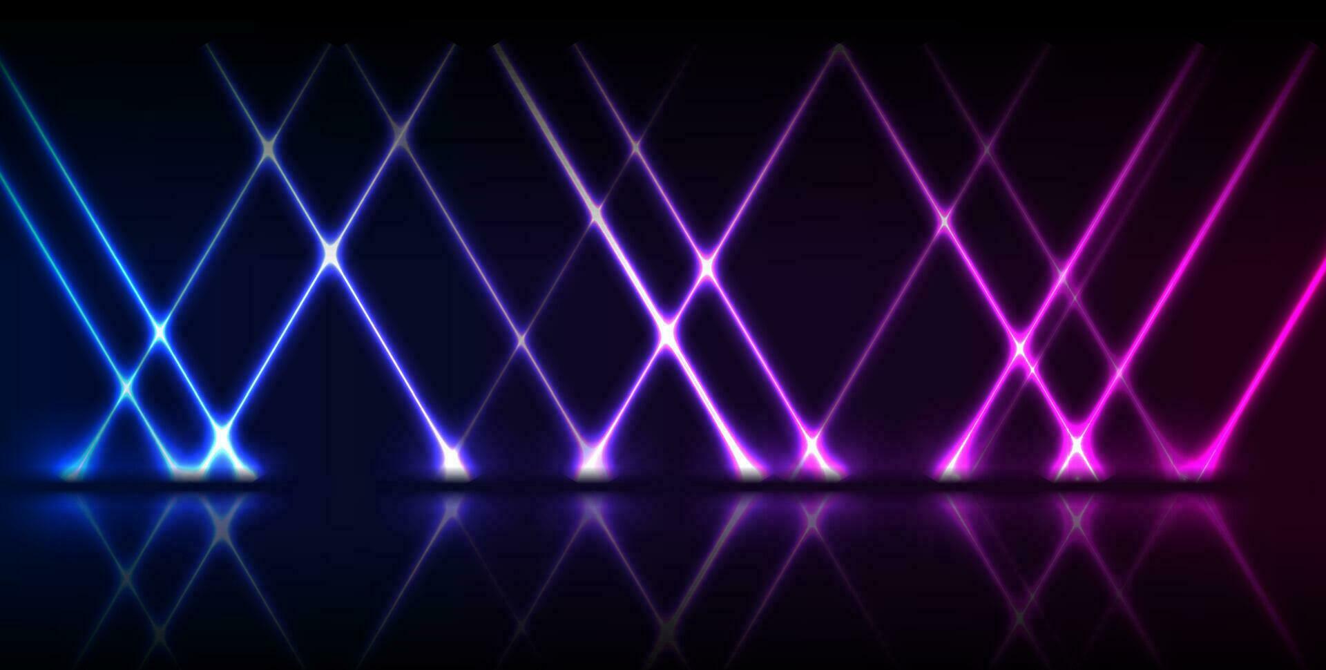 Blue ultraviolet neon laser lines technology modern background vector