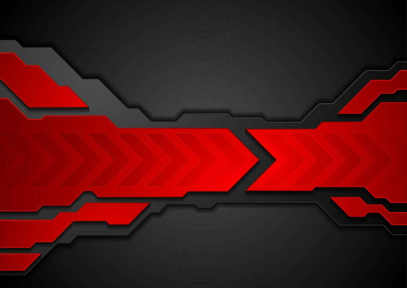 Red and black abstract technology background with arrows vector