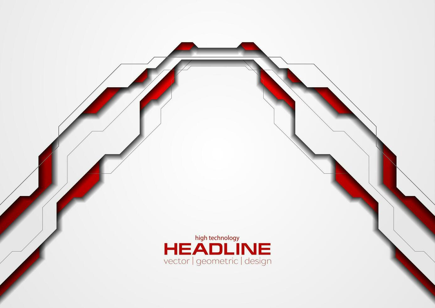 Technology red and white vector background